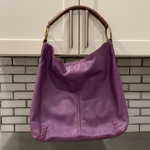 Purple Leather Lucky Brand Shoulder Bag Purse